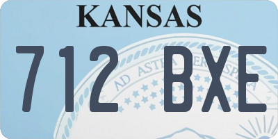 KS license plate 712BXE