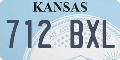 KS license plate 712BXL