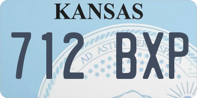 KS license plate 712BXP