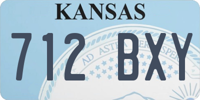 KS license plate 712BXY