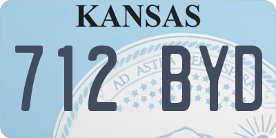 KS license plate 712BYD