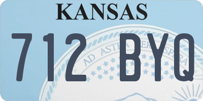 KS license plate 712BYQ