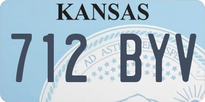 KS license plate 712BYV