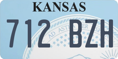 KS license plate 712BZH