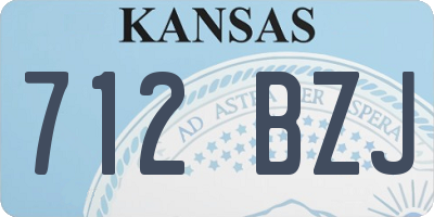 KS license plate 712BZJ