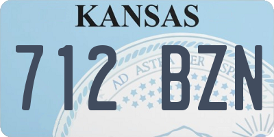 KS license plate 712BZN