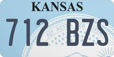 KS license plate 712BZS