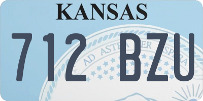 KS license plate 712BZU