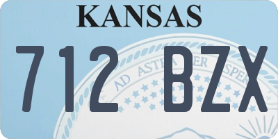 KS license plate 712BZX