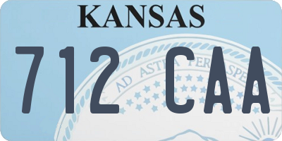KS license plate 712CAA