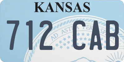 KS license plate 712CAB