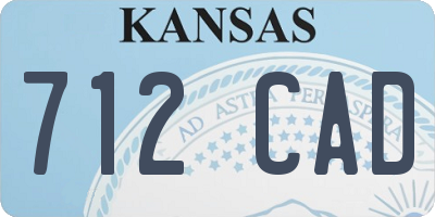 KS license plate 712CAD