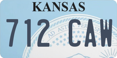 KS license plate 712CAW