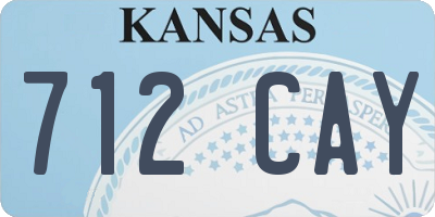 KS license plate 712CAY