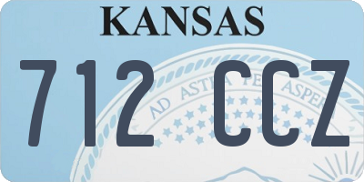 KS license plate 712CCZ