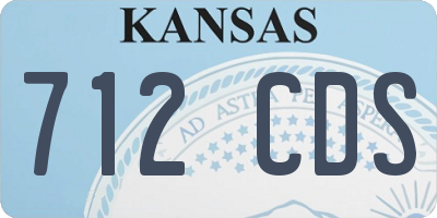 KS license plate 712CDS