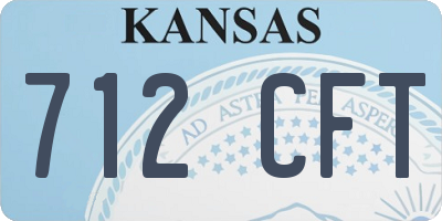 KS license plate 712CFT