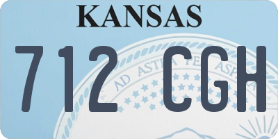 KS license plate 712CGH