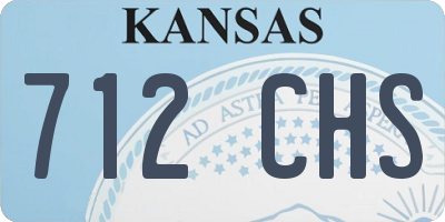 KS license plate 712CHS