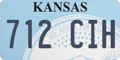 KS license plate 712CIH