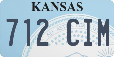 KS license plate 712CIM