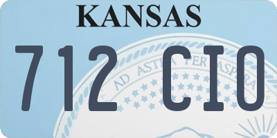KS license plate 712CIO