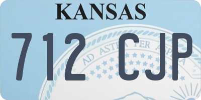 KS license plate 712CJP