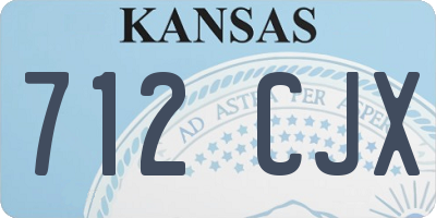 KS license plate 712CJX