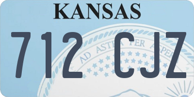 KS license plate 712CJZ