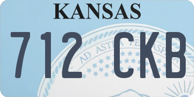 KS license plate 712CKB