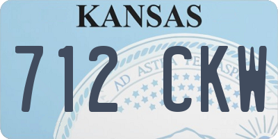 KS license plate 712CKW