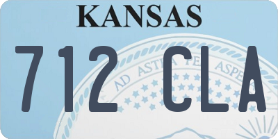 KS license plate 712CLA