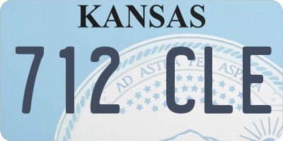 KS license plate 712CLE