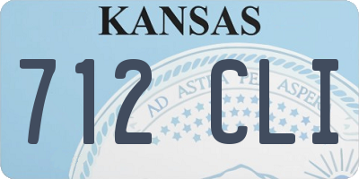 KS license plate 712CLI