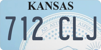 KS license plate 712CLJ
