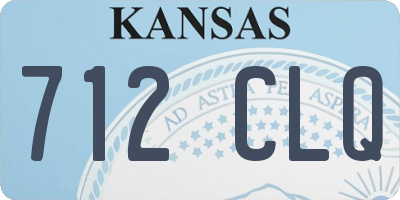 KS license plate 712CLQ