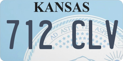 KS license plate 712CLV