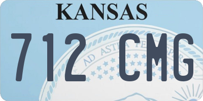 KS license plate 712CMG