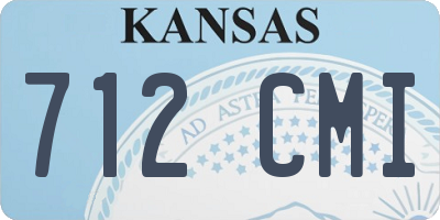 KS license plate 712CMI