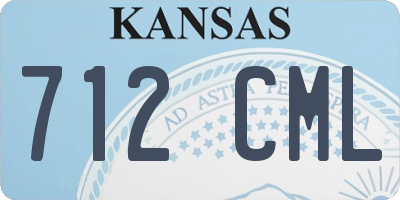 KS license plate 712CML