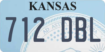 KS license plate 712DBL