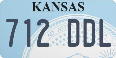 KS license plate 712DDL