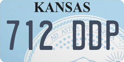 KS license plate 712DDP
