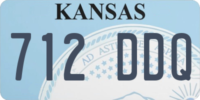 KS license plate 712DDQ