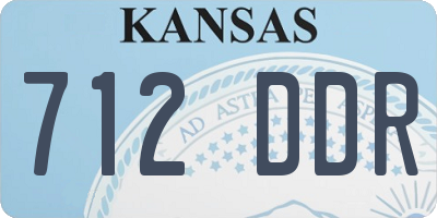 KS license plate 712DDR