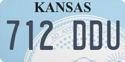 KS license plate 712DDU