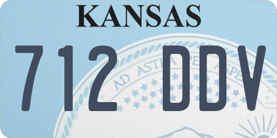 KS license plate 712DDV