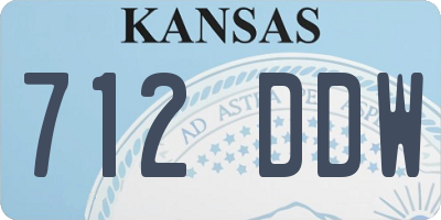 KS license plate 712DDW