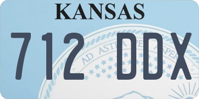 KS license plate 712DDX