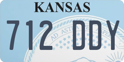 KS license plate 712DDY